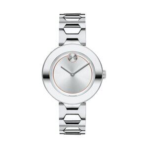 Movado Bold Quartz Silver-Toned Stainless Steel Women's Watch 3600381 BRAND NEW